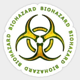 Biohazard Zombie Warning Sticker